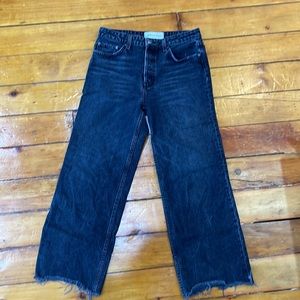 Reformation black fawcett jeans